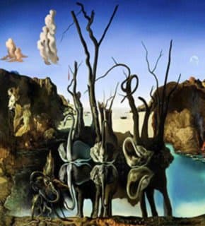 Cisnes Refletindo Elefantes - Salvador Dalí