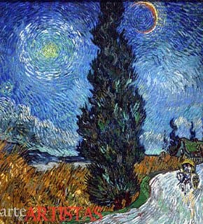 Estrada com Ciprestes e Estrela, de Vincent van Gogh