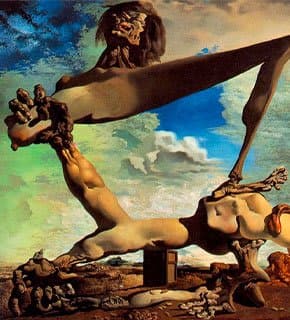 Construção Macia com Feijão Cozido, pintura de Salvador Dalí que faz uma premonição da Guerra Civil Espanhola