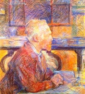 Retrato de Vincent van Gogh por Toulouse-Lautrec