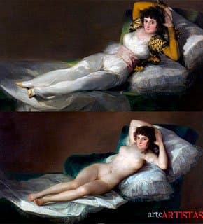 As famosas Majas de Francisco de Goya