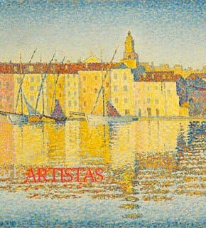 Casas Portuárias em Saint-Tropez - Paul Signac