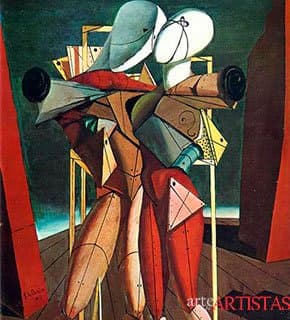 Heitor e Andromaca, pintura de Giorgio de Chirico