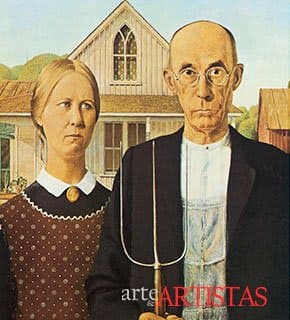 Gótico americano, de Grant Wood