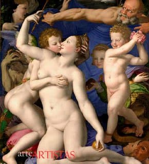 Uma alegoria com Vênus e Cupido - Agnolo Bronzino