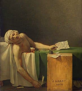A Morte de Marat - Obra prima de Jacques-Louis David